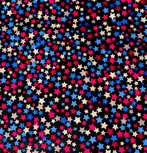 Pink, Blue & White Stars Face Mask