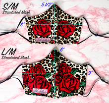 Load image into Gallery viewer, Leopard &amp; Roses Face Mask
