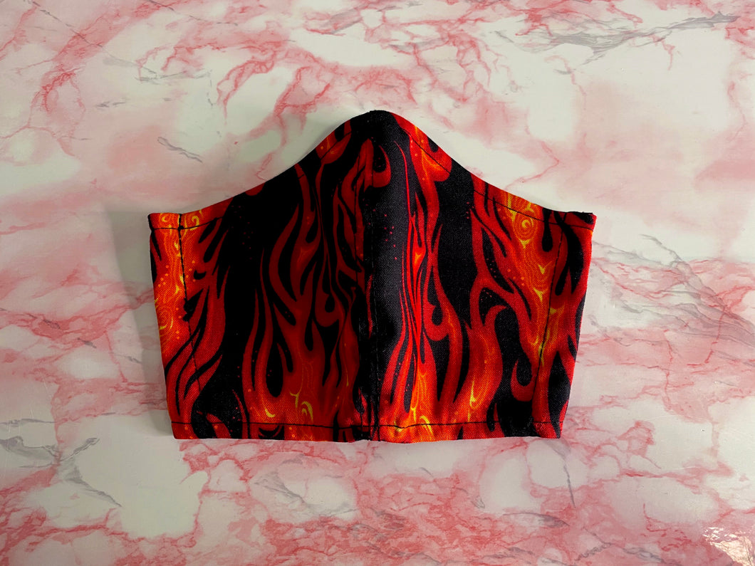 Hot Rod Flames Face Mask - (Old Stock of former S/M pattern)